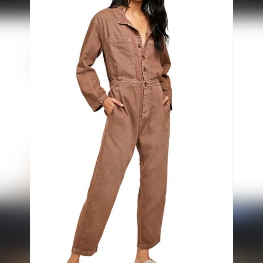 We The Free Brown Jumpsuit